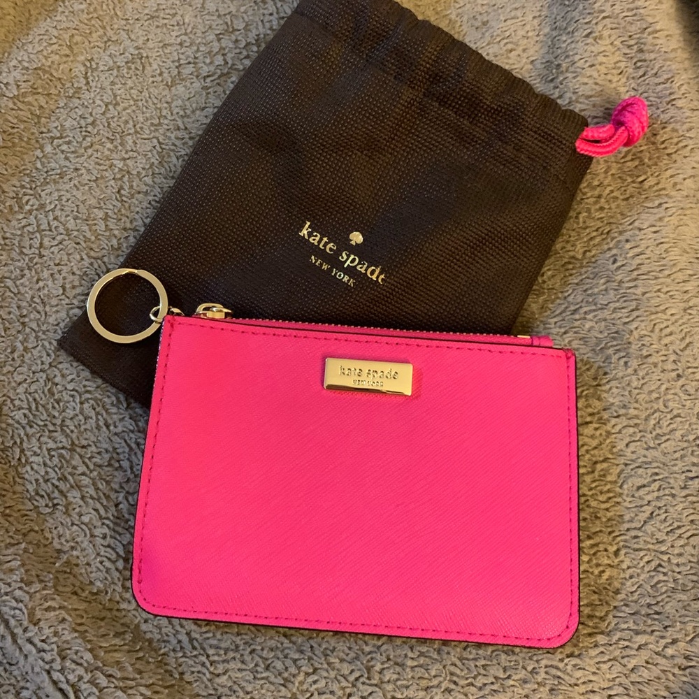 Kate Spade Laurel Way Bitsy Coin Purse- Key- Card Holder- Radish